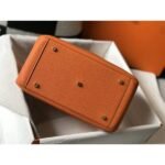 HERM Lindy 30cm Bag In Orange Clemence Leather GHW - 图片 3