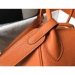 HERM Lindy 30cm Bag In Orange Clemence Leather GHW - 图片 4