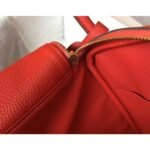 HERM Lindy 30cm Bag In Red Clemence Leather GHW - 图片 7