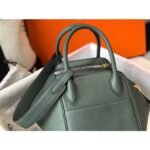 HERM Lindy 30cm Bag In Vert Amande Clemence Leather GHW - 图片 4