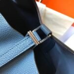 HERM Picotin Lock 18 Bag In Blue Agate Clemence Leather - 图片 4