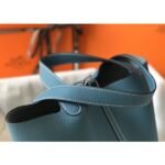 HERM Picotin Lock 18 Bag In Blue Jean Clemence Leather - 图片 6