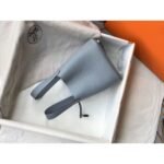 HERM Picotin Lock 18 Bag In Blue Lin Clemence Leather - 图片 6