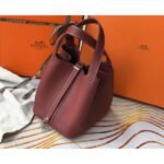 HERM Picotin Lock 18 Bag In Bordeaux Clemence Leather - 图片 4