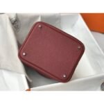 HERM Picotin Lock 18 Bag In Bordeaux Clemence Leather - 图片 5