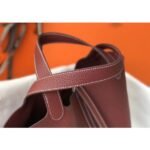 HERM Picotin Lock 18 Bag In Bordeaux Clemence Leather - 图片 8