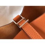 HERM Picotin Lock 18 Bag In Orange Clemence Leather - 图片 2