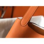 HERM Picotin Lock 18 Bag In Orange Clemence Leather - 图片 3