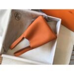 HERM Picotin Lock 18 Bag In Orange Clemence Leather - 图片 4