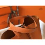 HERM Picotin Lock 18 Bag In Orange Clemence Leather - 图片 5
