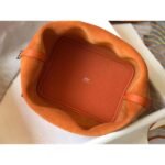 HERM Picotin Lock 18 Bag In Orange Clemence Leather - 图片 7