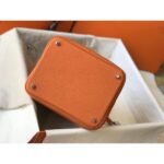 HERM Picotin Lock 18 Bag In Orange Clemence Leather - 图片 8