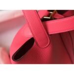 HERM Picotin Lock 18 Bag In Rose Lipstick Clemence Leather - 图片 7