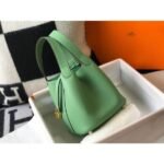HERM Picotin Lock 18 Bag In Vert Criquet Clemence Leather - 图片 2