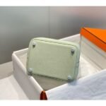 HERM Picotin Lock 18 Bag In Vert Fizz Clemence Leather - 图片 4