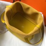 HERM Picotin Lock 18 Bag In Yellow Clemence Leather - 图片 6