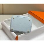 HERM Picotin Lock 22 Bag In Blue Brume Clemence Leather - 图片 5