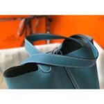 HERM Picotin Lock 22 Bag In Blue Jean Clemence Leather - 图片 4