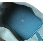 HERM Picotin Lock 22 Bag In Blue Jean Clemence Leather - 图片 8
