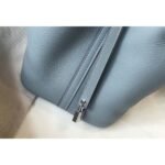 HERM Picotin Lock 22 Bag In Blue Lin Clemence Leather - 图片 5