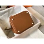 HERM Picotin Lock 22 Bag In Gold Clemence Leather - 图片 3