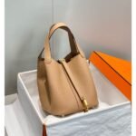 HERM Picotin Lock 22 Bag In Chai Clemence Leather - 图片 2