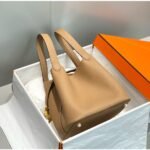 HERM Picotin Lock 22 Bag In Chai Clemence Leather - 图片 3