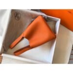 HERM Picotin Lock 22 Bag In Orange Clemence Leather - 图片 3