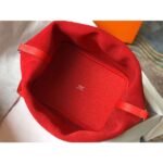 HERM Picotin Lock 22 Bag In Red Clemence Leather - 图片 8
