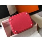 HERM Picotin Lock 22 Bag In Rose Lipstick Clemence Leather - 图片 2