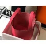HERM Picotin Lock 22 Bag In Rose Lipstick Clemence Leather - 图片 8