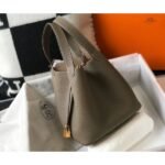 HERM Picotin Lock 22 Bag In Taupe Clemence Leather - 图片 2