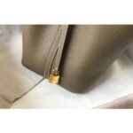 HERM Picotin Lock 22 Bag In Taupe Clemence Leather - 图片 4