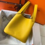 HERM Picotin Lock 22 Bag In Yellow Clemence Leather - 图片 2