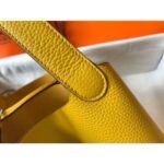 HERM Picotin Lock 22 Bag In Yellow Clemence Leather - 图片 4