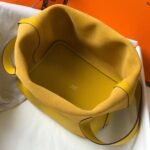 HERM Picotin Lock 22 Bag In Yellow Clemence Leather - 图片 6