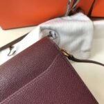 HERM Mini Sac Roulis 18cm Bag In Burgundy Evercolor Calfskin - 图片 6