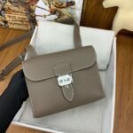 HERM Sac a Depeches 21 Bag in Taupe Clemence Leather - 图片 4
