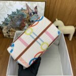 HERM Steeple 25 Bag in H Plume Canvas with Clic Clac Panoplie Equestre - 图片 9