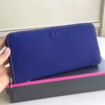 HERM Blue Electric Clemence Azap Zipped Wallet