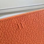 HERM Orange Clemence Azap Zipped Wallet - 图片 4