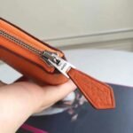 HERM Orange Clemence Azap Zipped Wallet - 图片 6