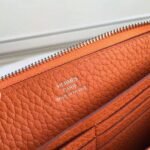 HERM Orange Clemence Azap Zipped Wallet - 图片 7