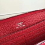 HERM Red Clemence Azap Zipped Wallet - 图片 7