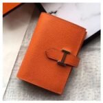 HERM Bearn Mini Wallet In Orange Epsom Leather