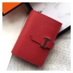 HERM Bearn Mini Wallet In Red Epsom Leather
