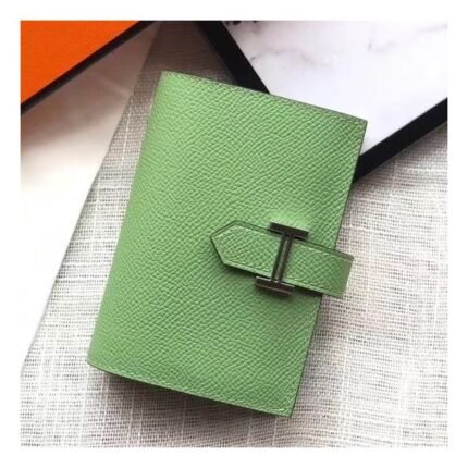 HERM Bearn Mini Wallet In Vert Criquet Epsom Leather