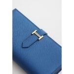 HERM Bearn Long Handmade Wallet in Blue France Epsom Calfskin - 图片 2