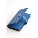HERM Bearn Long Handmade Wallet in Blue France Epsom Calfskin - 图片 4