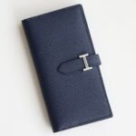 HERM Bearn Long Handmade Wallet in Blue Saphir Epsom Calfskin - 图片 9